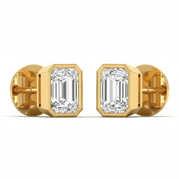 Toscana Silhouette Solitaire Studs - View 2