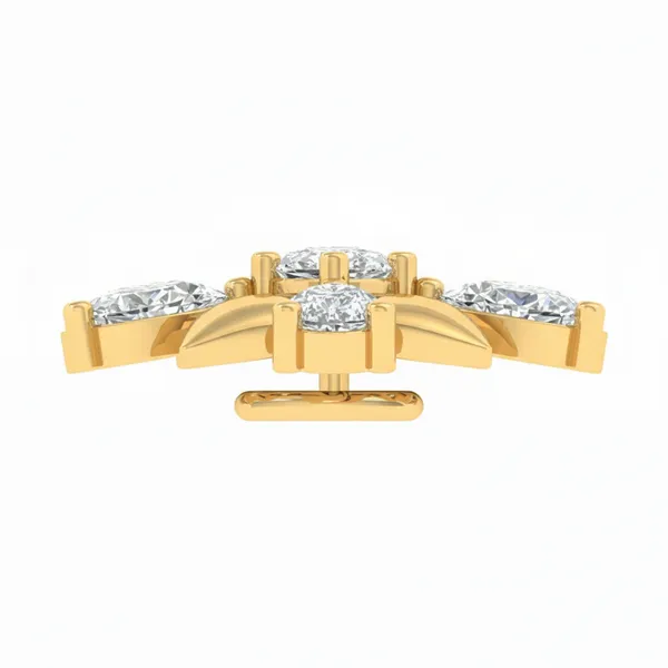 Mesmerizing Shimmer Diamond Nosepin - View 3