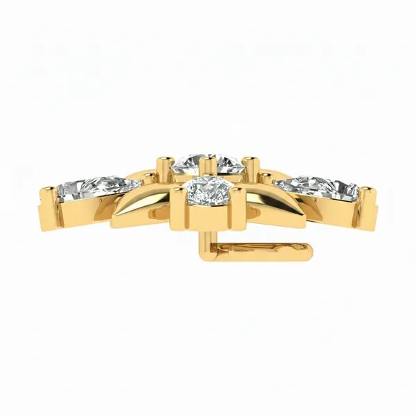 Mesmerizing Shimmer Diamond Nosepin - View 4