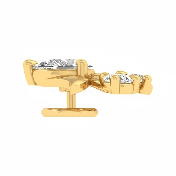Stately Elegant Diamond Nosepin - View 3