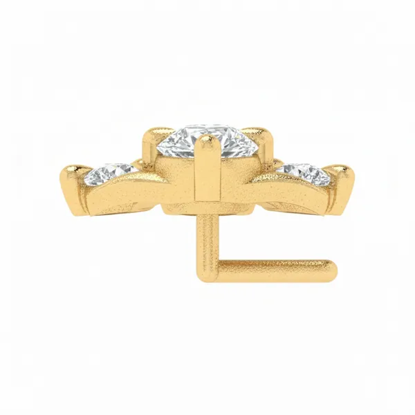 Stately Elegant Diamond Nosepin - View 4