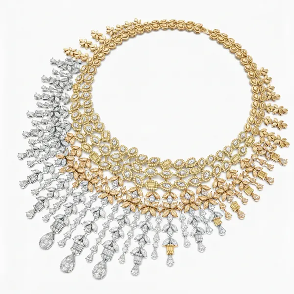 Sophisticated Bezel Diamond Necklace - View 3