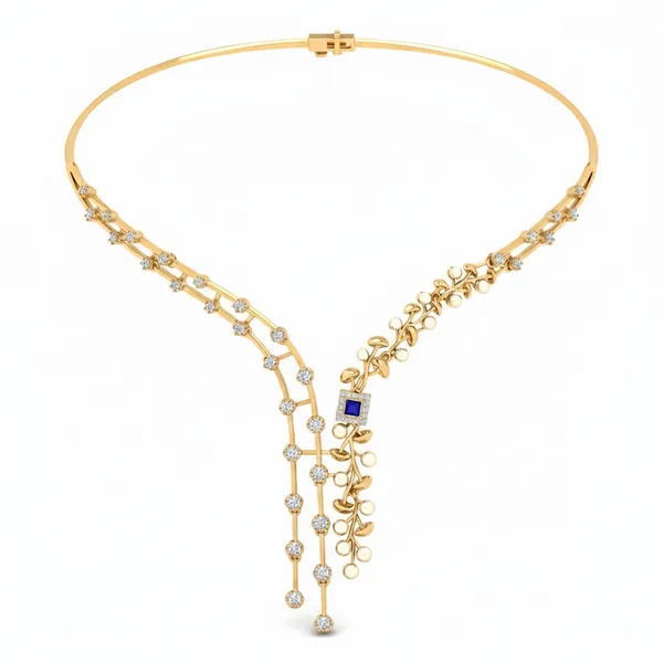 Delicate Golden Hour Diamond Necklace - Laboratory-Grown Diamond Necklace