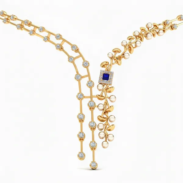 Delicate Golden Hour Diamond Necklace - View 4