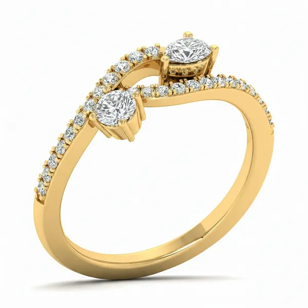 Stunning Pave Diamond Ring - Laboratory-Grown Diamond Ladies Ring