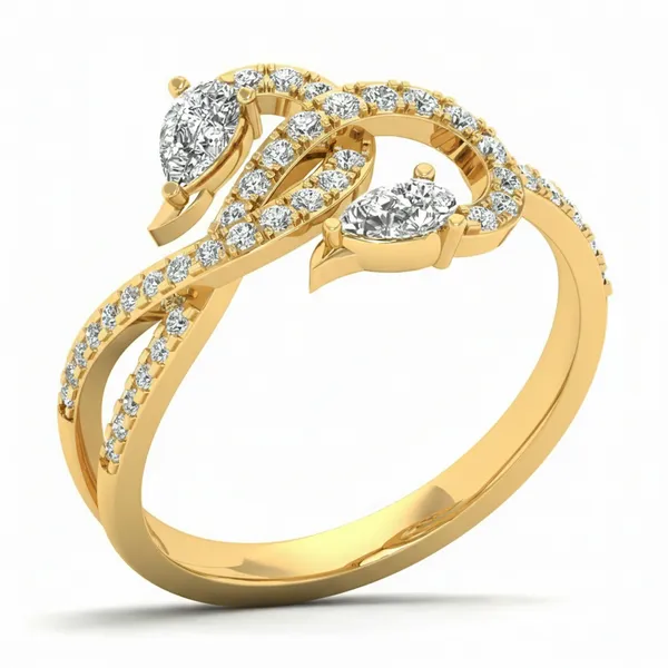 Radiance Cascade Diamond Ring - Laboratory-Grown Diamond Ladies Ring