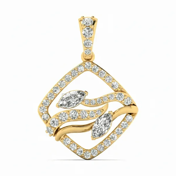 Pristine Filigree Diamond Pendant - Laboratory-Grown Diamond Pendant