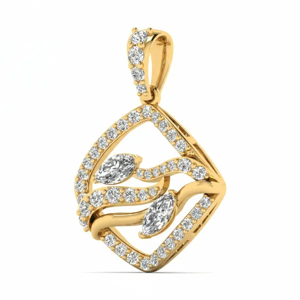 Pristine Filigree Diamond Pendant - View 2