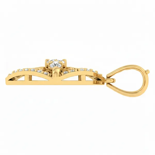 Pristine Filigree Diamond Pendant - View 3