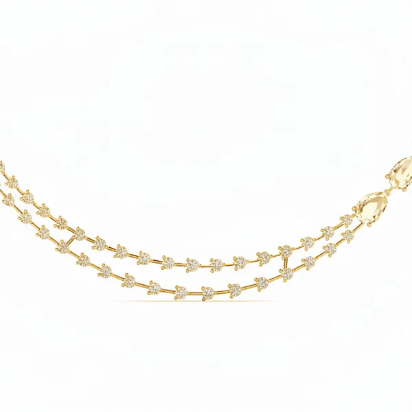 Vivid Fringe Diamond Necklace - View 4