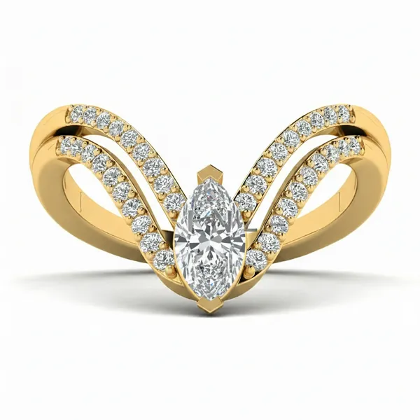 Sculptural Blossom Diamond Ring - View 2