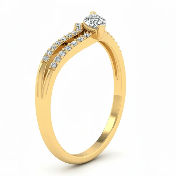 Sculptural Blossom Diamond Ring - View 4