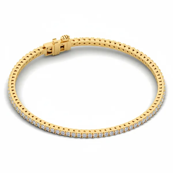 Captivating Channel-Set Diamond Bracelet - View 4
