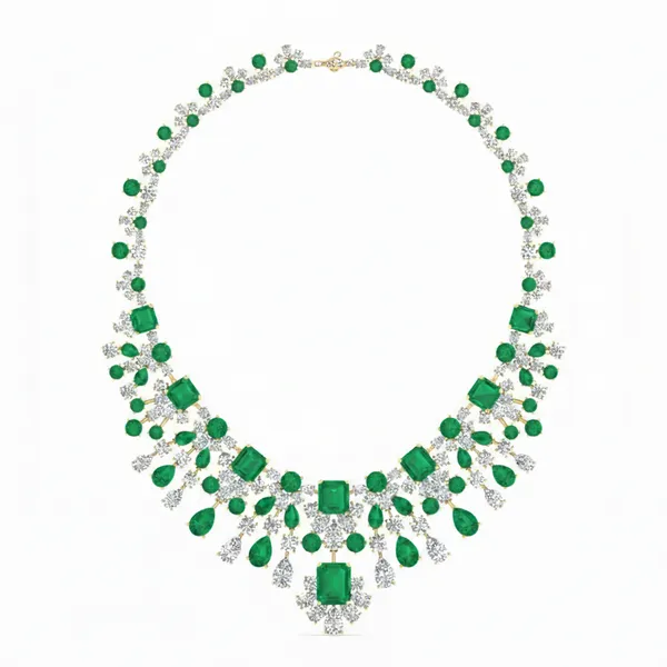Sophisticated Cluster Diamond Necklace - Laboratory-Grown Diamond Necklace
