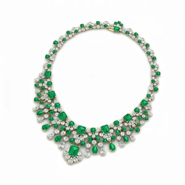 Sophisticated Cluster Diamond Necklace - View 3