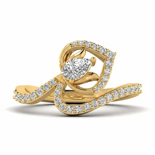 Stately Cascade Diamond Ring - View 2