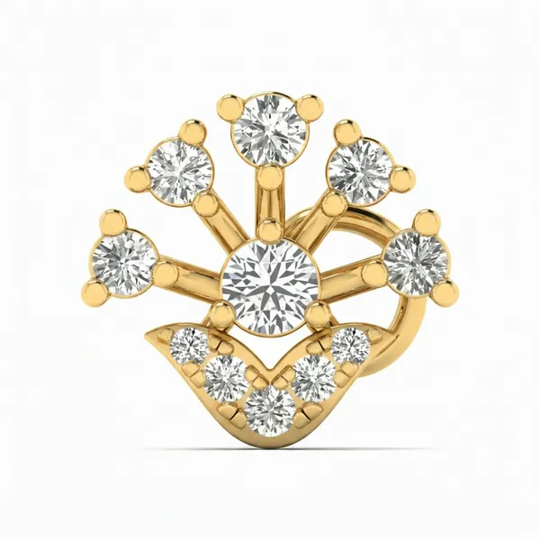 Delicate Celestial Diamond Nosepin - Laboratory-Grown Diamond Nose Pin