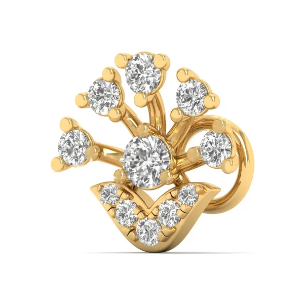 Delicate Celestial Diamond Nosepin - View 2