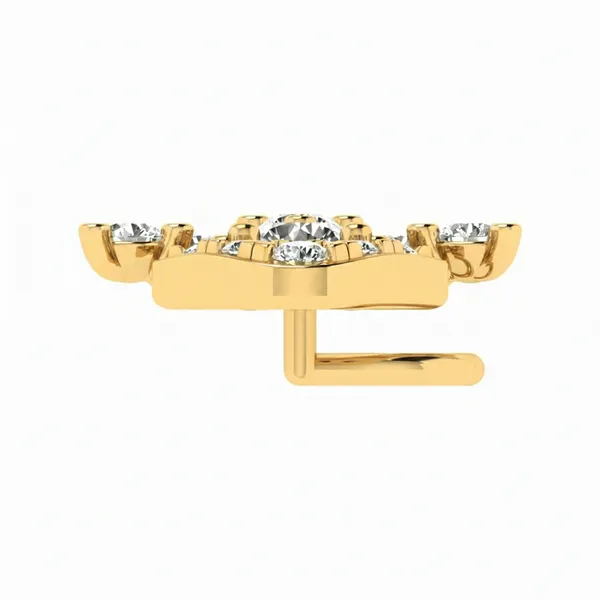 Delicate Celestial Diamond Nosepin - View 4