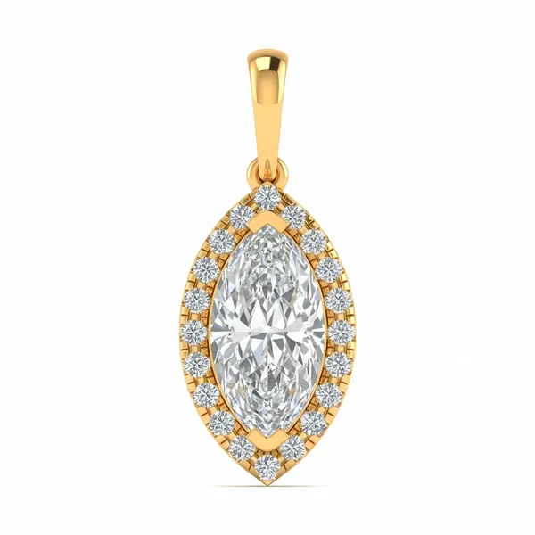 Chic Art Deco Diamond Pendant - Laboratory-Grown Diamond Pendant