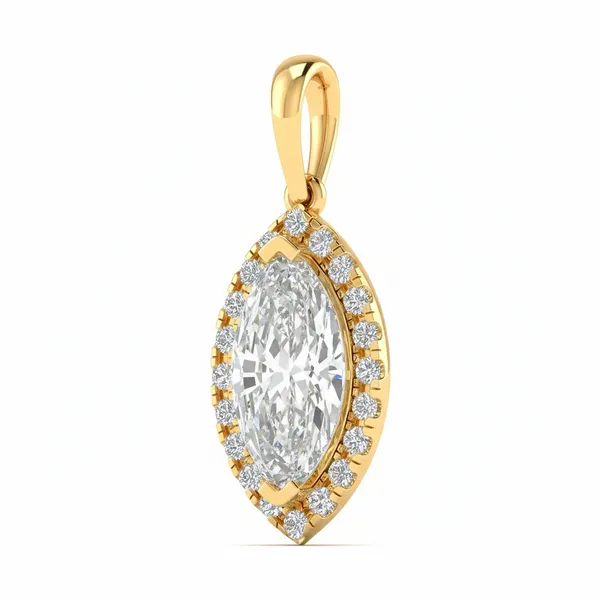 Chic Art Deco Diamond Pendant - View 2