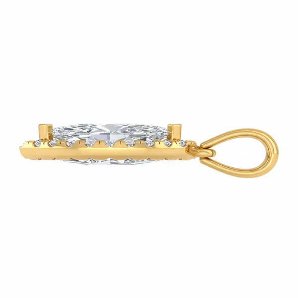 Chic Art Deco Diamond Pendant - View 3