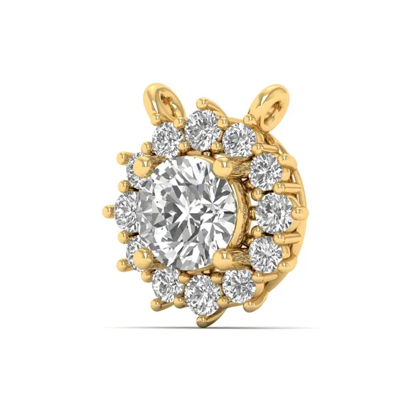 Vivid Oval Diamond Mangalsutra - View 2