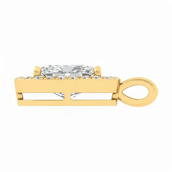 Iconic Emerald-Cut Diamond Pendant - View 3