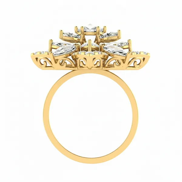 Bold Dome Diamond Ring - View 3