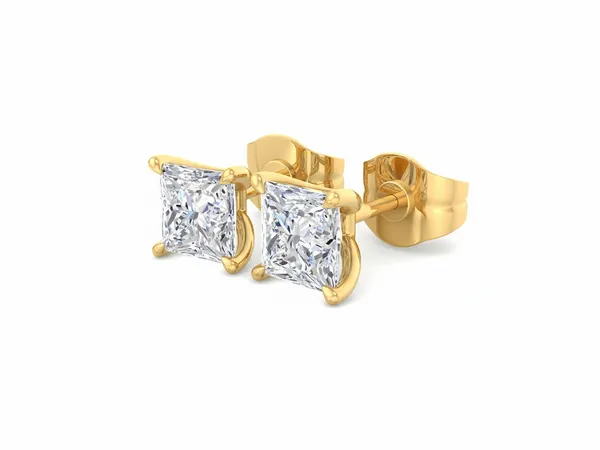 Jubilant Wave Solitaire Studs - Laboratory-Grown Diamond Earrings