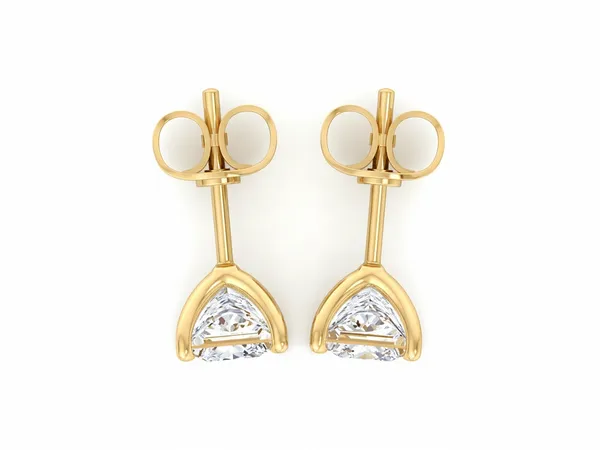 Jubilant Wave Solitaire Studs - View 3