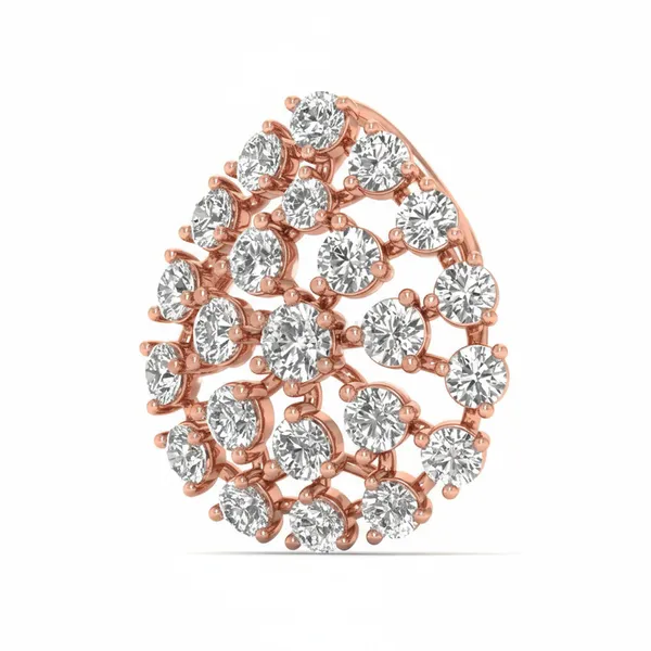Regal Geometric Diamond Pendant - View 2