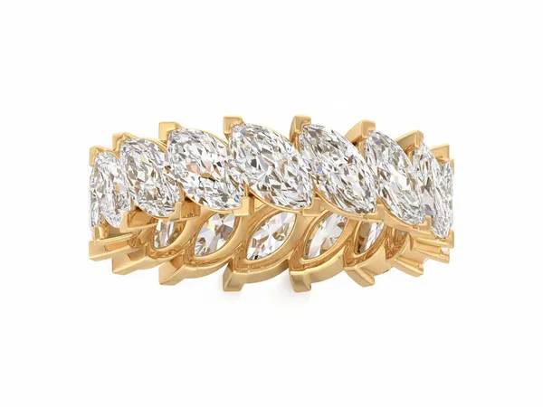 Lustrous Channel Diamond Ring - Laboratory-Grown Diamond Ladies Ring
