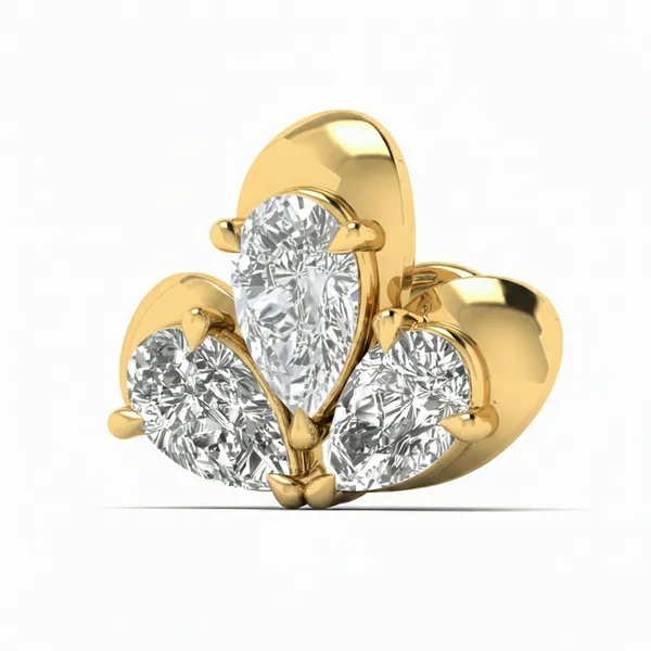 Glittering Pave Diamond Nosepin - View 2