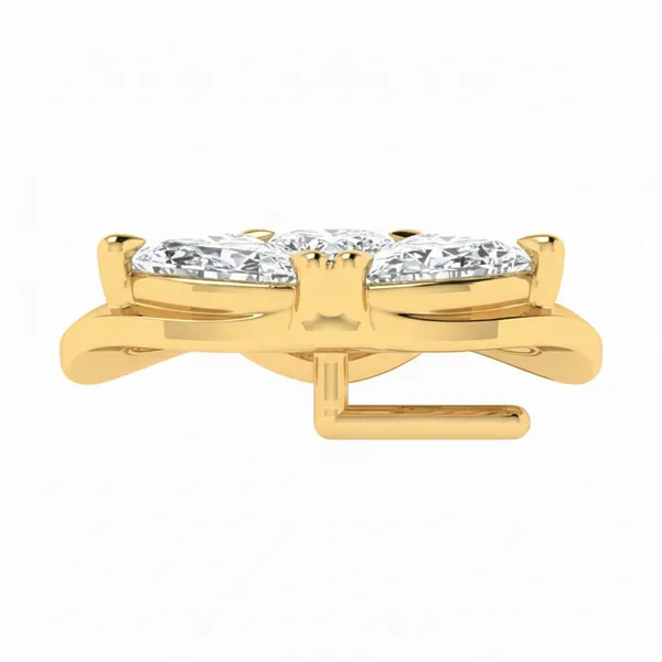 Glittering Pave Diamond Nosepin - View 4