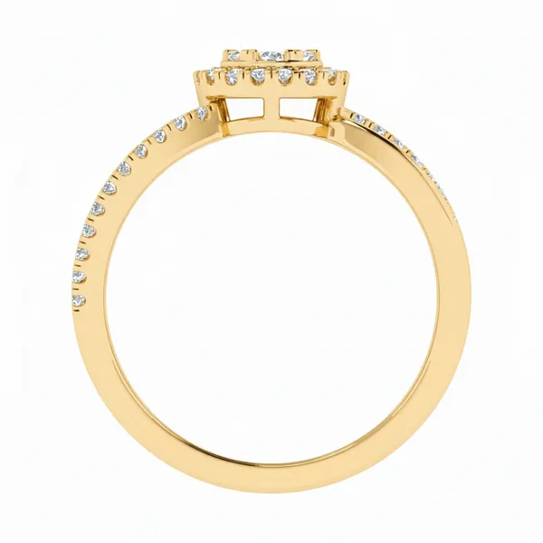 Golden Filigree Diamond Ring - View 3