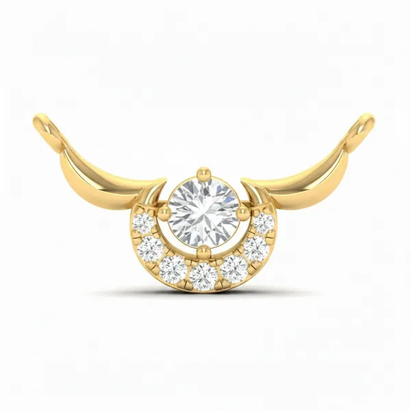 Charming Round Diamond Mangalsutra - Laboratory-Grown Diamond Mangalsutra