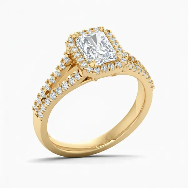 Chic Cluster Diamond Ring - Laboratory-Grown Diamond Ladies Ring