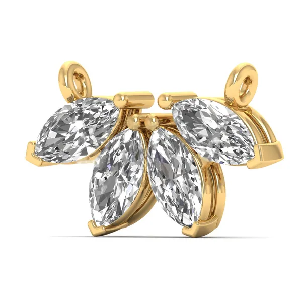 Sculptural Butterfly Diamond Pendant - View 2