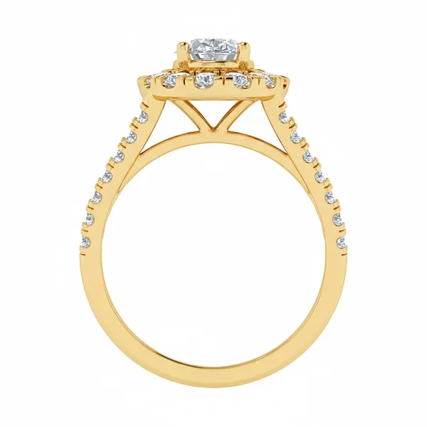 Gleaming Swirl Diamond Ring - View 3
