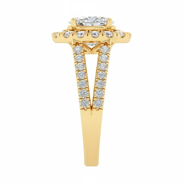 Gleaming Swirl Diamond Ring - View 4