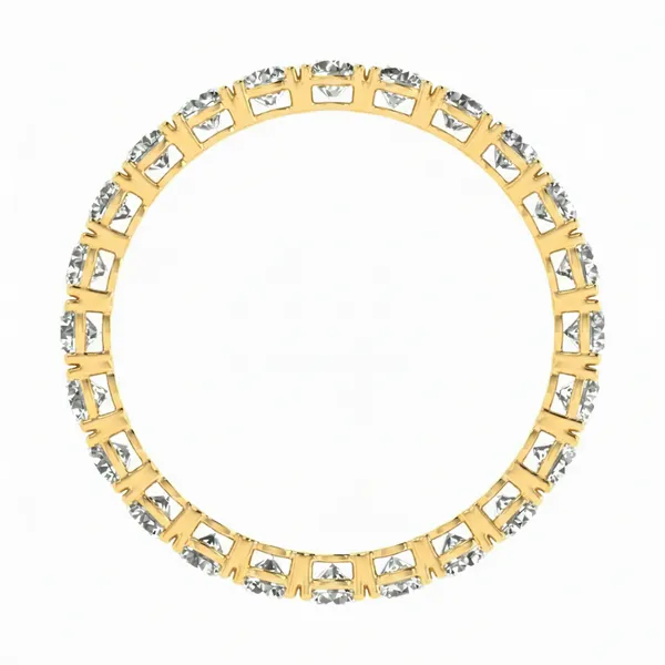 Classic Sculpted Diamond Bangle - View 3