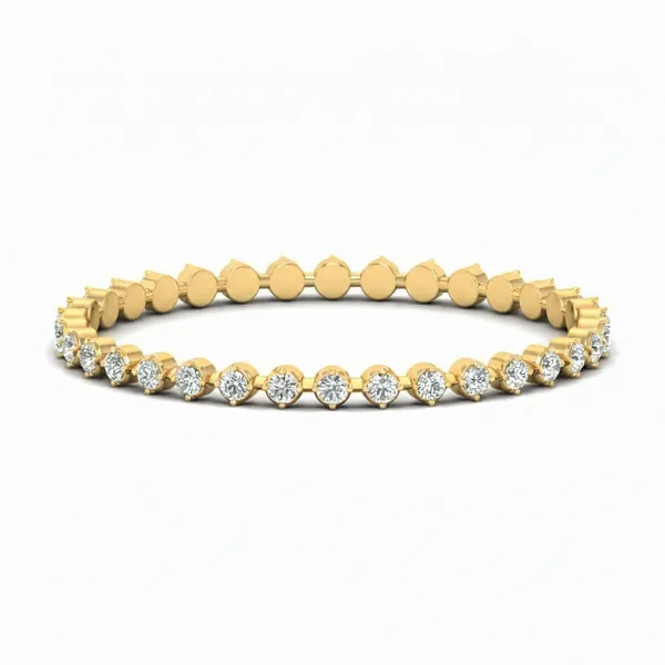 Luxurious Crown Diamond Bangle - Laboratory-Grown Diamond Bangle