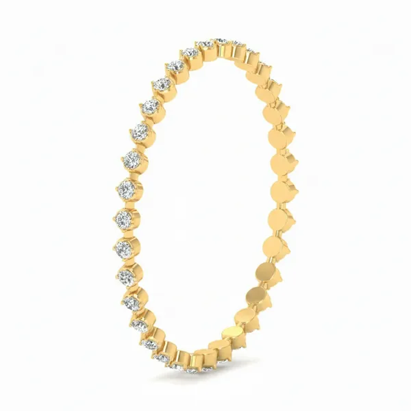 Luxurious Crown Diamond Bangle - View 2