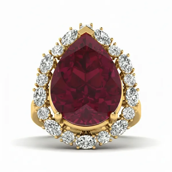 Sculptural Vintage Diamond Ring - View 2
