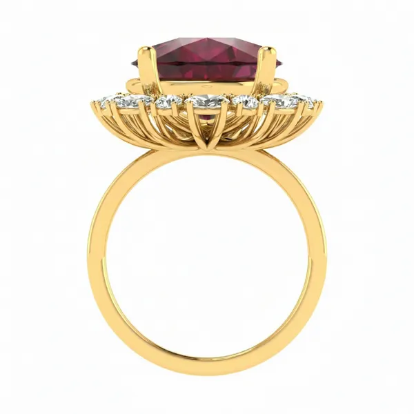 Sculptural Vintage Diamond Ring - View 3