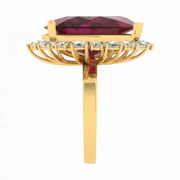 Sculptural Vintage Diamond Ring - View 4