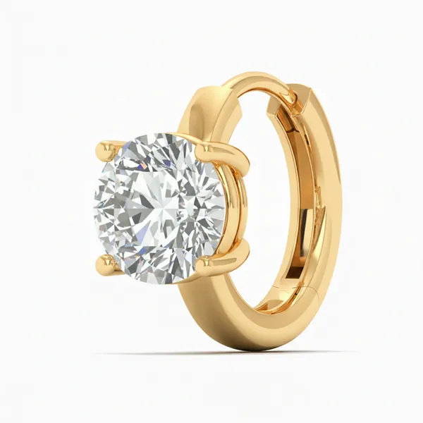 Golden Brilliance Diamond Nosepin - View 2