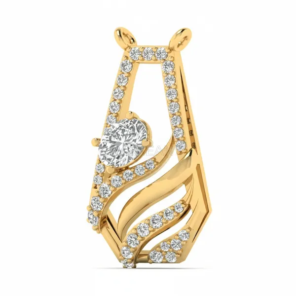 Stunning Minimalist Diamond Pendant - View 2