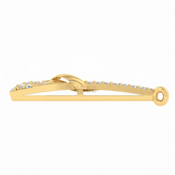 Stunning Minimalist Diamond Pendant - View 3